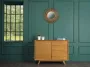 Buffetkast JAMBI 1 deur en 3 lades Teakhout Naturel L 110 cm x H 80.5 cm x D 45 cm - Thumbnail 1