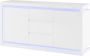 Buffetkast met 2 deuren en 3 lades met ledverlichting van mdf Wit gelakt FLARANCIA L 160 cm x H 82 cm x D 40 cm - Thumbnail 4
