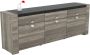 Buffetkast METEORITE 3 deuren en 3 laden MDF blad granieteffect L 220 cm x H 80 cm x D 48 cm - Thumbnail 1