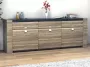 Buffetkast METEORITE 3 deuren en 3 laden MDF blad granieteffect L 220 cm x H 80 cm x D 48 cm - Thumbnail 2
