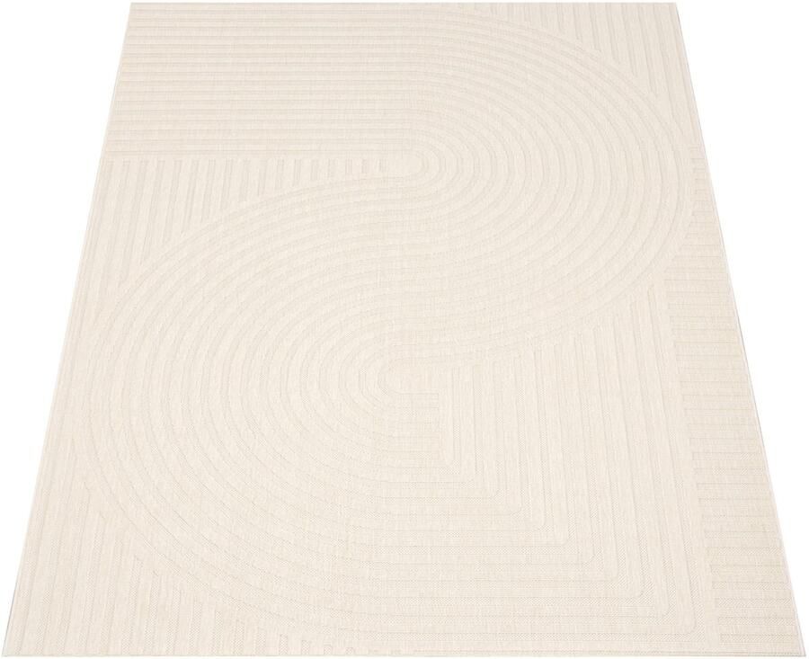 Buiten Tapijt in binnen Duurzaam en zacht Geometrisch 3D -patroon Weer en UV -resistent Gemakkelijk schoon te maken Elegante rand Patio en woonkamergebruik