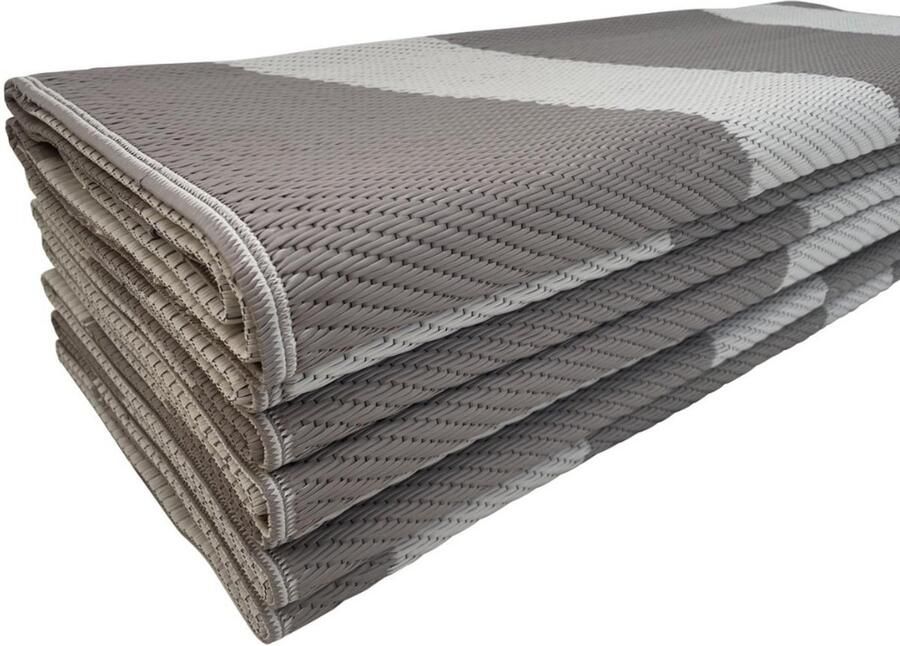 Buitenkleed XXXL 500x270cm campingkleed taupe dubbelzijdig opvouwbaar kampeerkleed picknickkleed vloerkleed