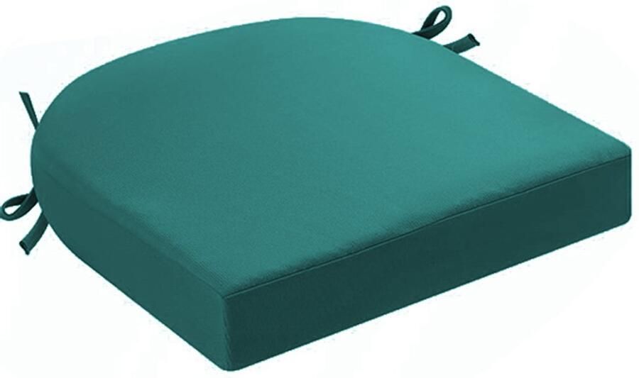 Buitenkussens Tuinmeubelen Kussens voor terrasstoelen Waterdicht met banden Buitenkussens Kussens voor terrasstoelen Eetkamerstoel 45*45*8cm -Donkergroen