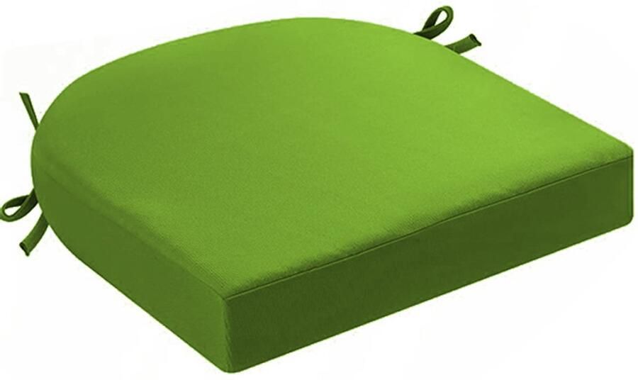 Buitenkussens Tuinmeubelen Kussens voor terrasstoelen Waterdicht met banden Buitenkussens Kussens voor terrasstoelen Eetkamerstoel 45*45*8cm -Lichtgroen