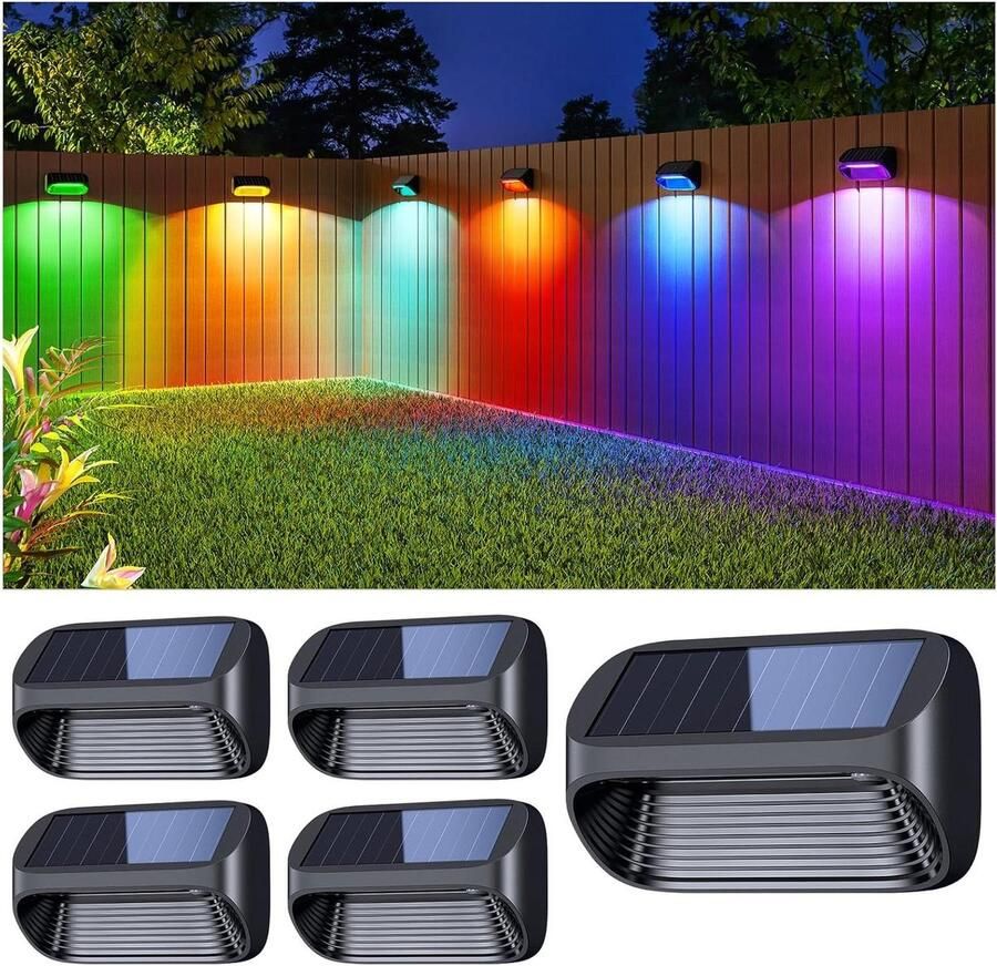 Buitenverlichting op zonne-energie set van 4 lampen voor tuin waterdicht balkon decoratie