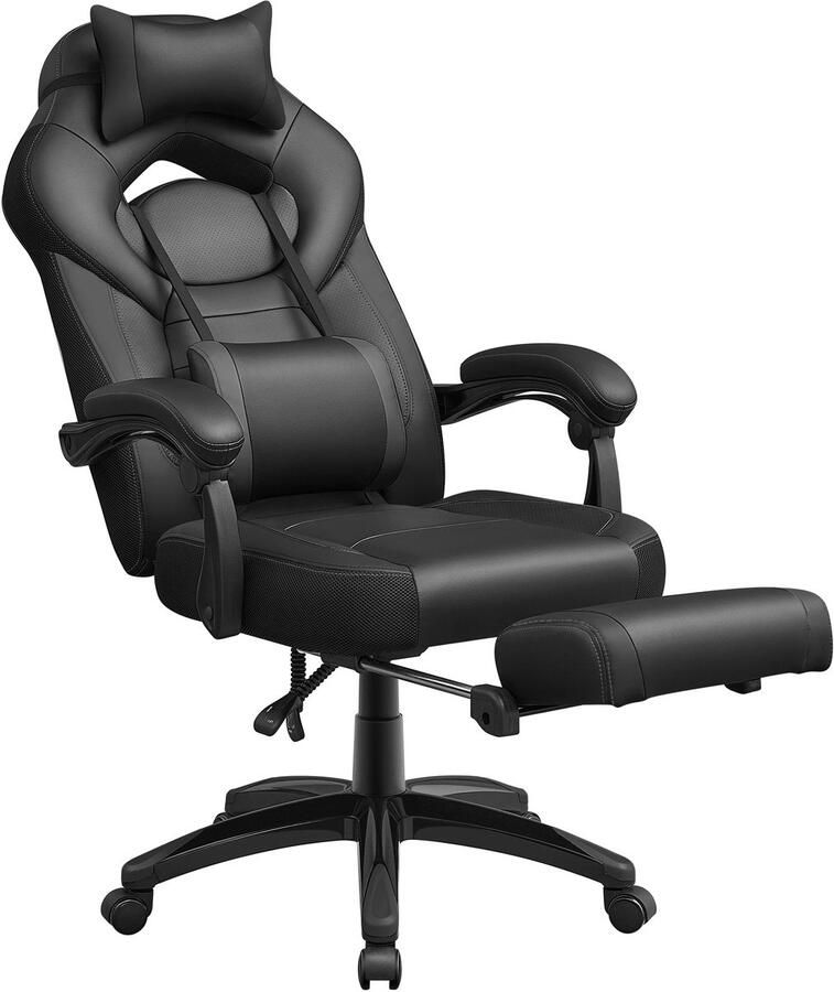 Bureastoel Comfortabele gaming bureastoel bureaustoelen voor volwassenen Verstelbaar & comfortabel zwart