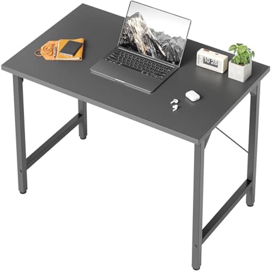 Bureau 80 x 40 cm kleine computertafel bureautafel voor werkkamer slaapkamer industrieel design metalen frame houten pc-tafel voor thuis en op kantoor