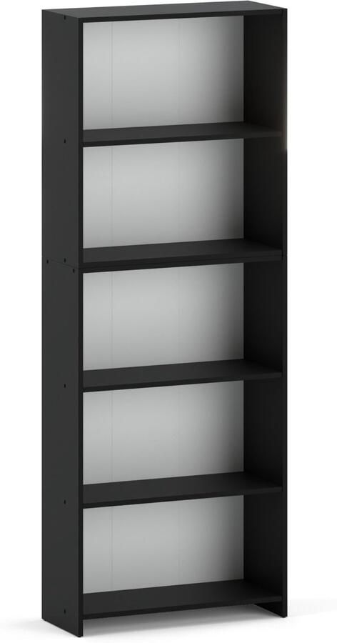 Bureau Boekenplank Zwart 70 CM 5 Planken Mappen Speelgoed Loft