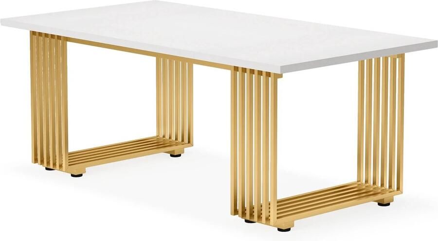 Corenia Bureau Game Bureau Computertafel Bureautafel Moderne Houten Gaming Gureau 70.9 met Gouden Metalen Poten – Stijlvolle Werkplek & Kleine Vergadertafel
