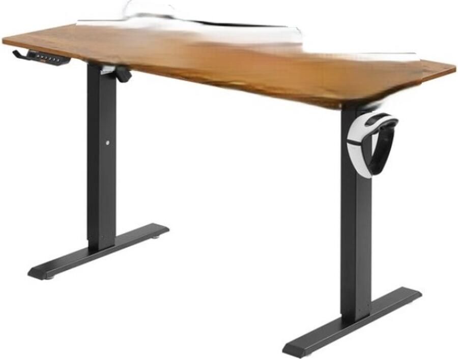 Bureau Hoog Laag Bureau Elektrisch Verstelbaar Kantoor 120x60 Cm Kabelgeleiders Zit Sta Bureau Thuiswerken -72 cm 110 cm Ergonomisch Kleur Vintage Bruin