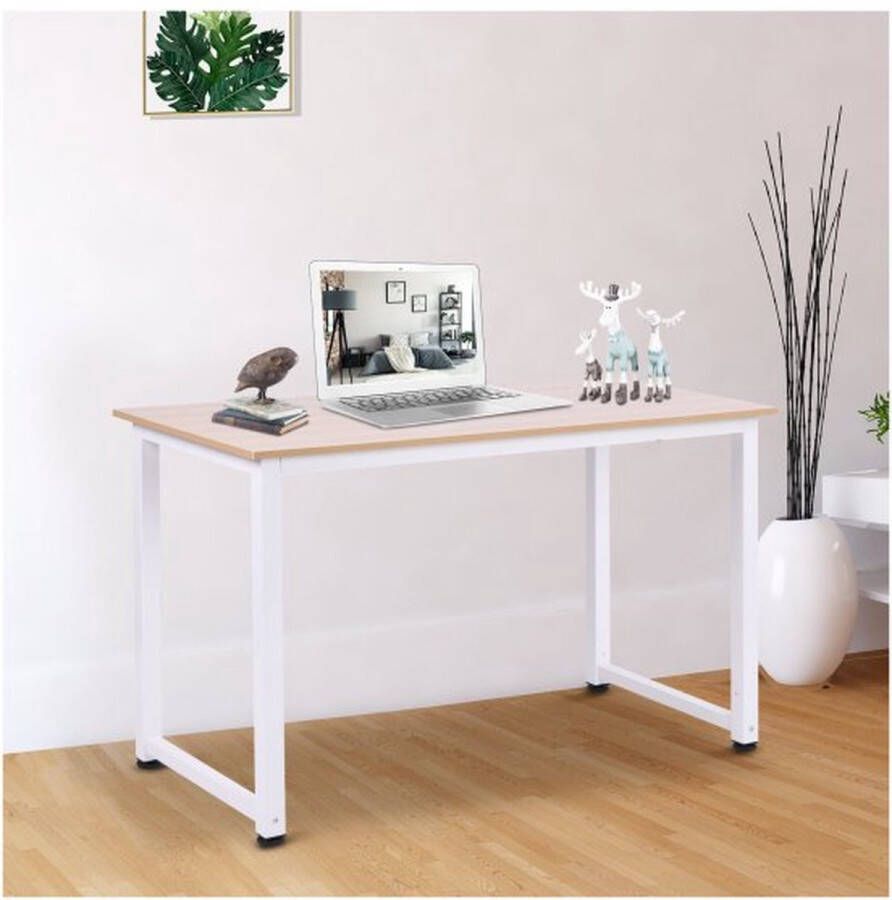 ZAZA Home Bureau keukentafel computer tabel werktafel pc tabel kantoortafel werktafel voor huis MDF wit 120 x 60 x 76 cm
