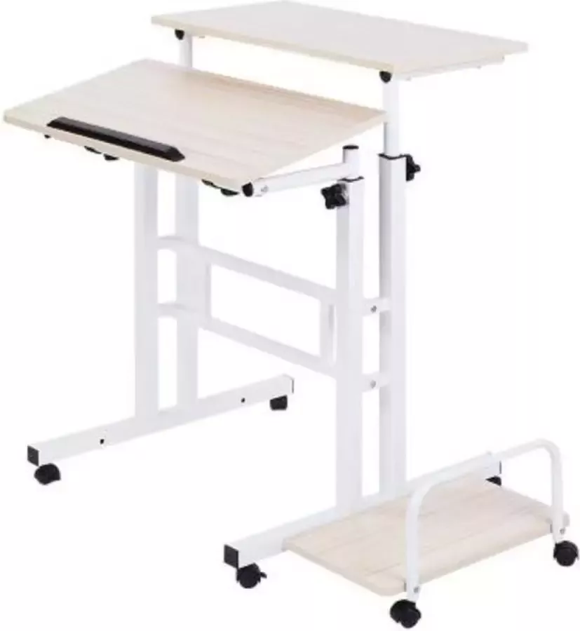 Bureau met variabel instelbare hoogte om aan te zitten of te staan