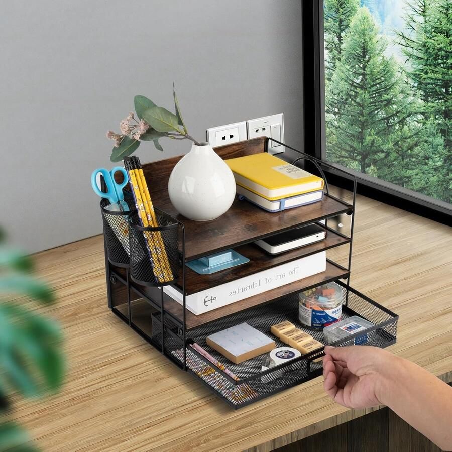 Bureau organizer-Bureauaccessoires-en 2 pennenhouders-c