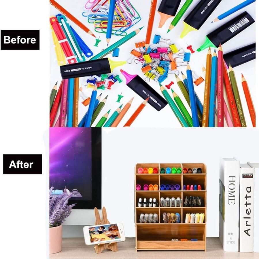 Bureau organizer-Bureauaccessoires-Opbergrek met lade