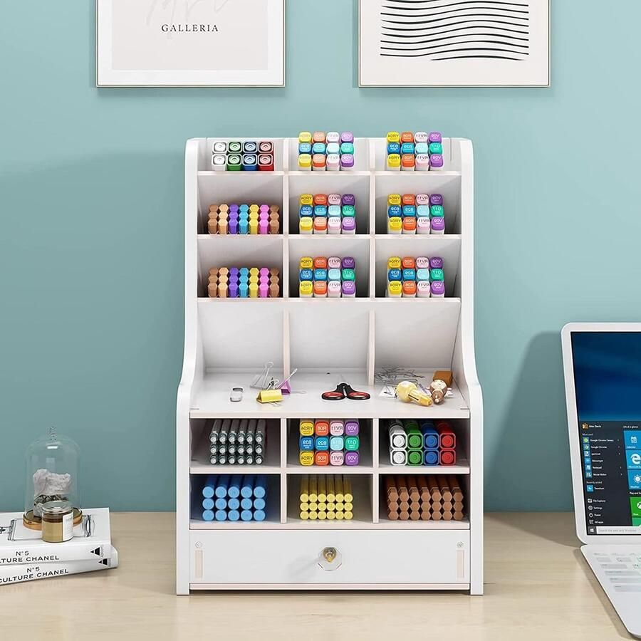 Bureau organizer-Bureauaccessoires-Schoolbenodigdheden Opbergrek met lade-c