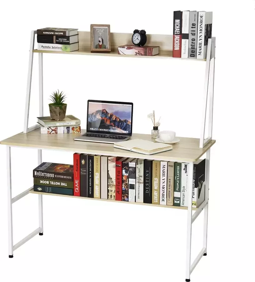 Bureau Pc Tafel Computerbureau met kast Voor thuiskantoor Studie Gaming Woonkamer Studeerkamer -120cm