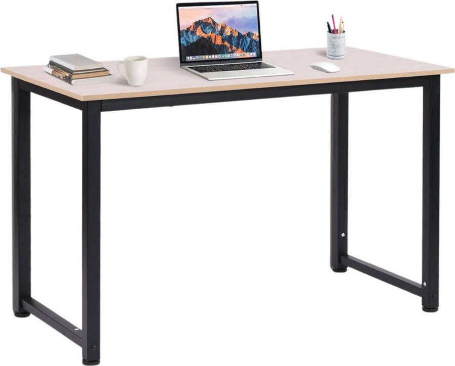 Merkloos Bureau Schrijftafel Computerbureau Bureautafel Werktafel Hobbytafel 120 x 60 x 76 cm Zwart