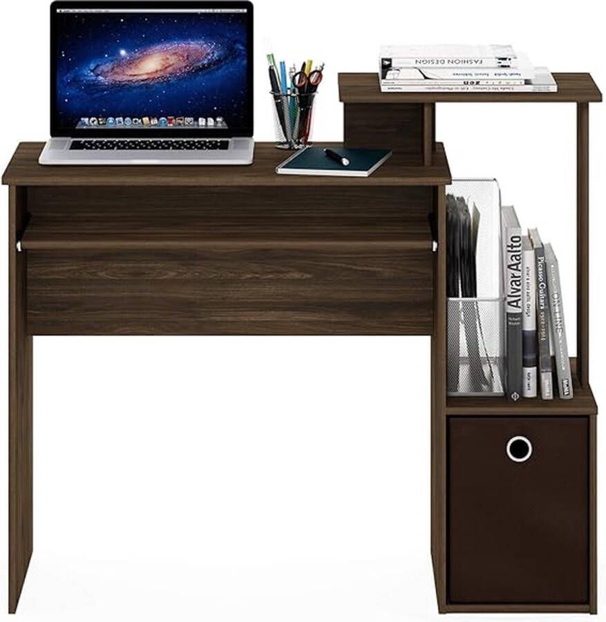 Bureau Tafel simple construction industrial design vintage brown computer bureau 40 x 100 x 86.5 cm