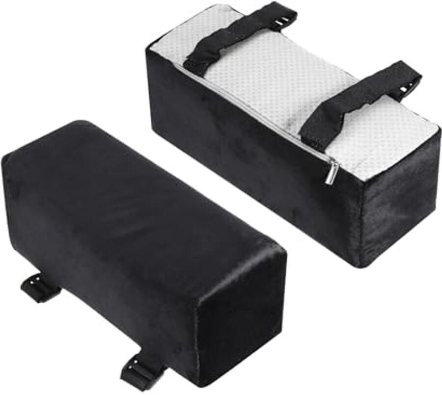 Bureaustoel Armleuning Kussens 2 Stuks Zwart Geheugenschuim Comfortabel en Antislip