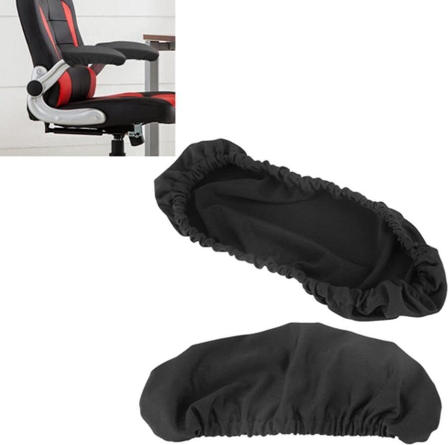 Armsteun Covers Pad 1 Paar Verwijderbare Stoel Armsteun Elastische Protector Wasbaar Voor Bureaustoel Roterende Stoel Computer Stoel Zwart