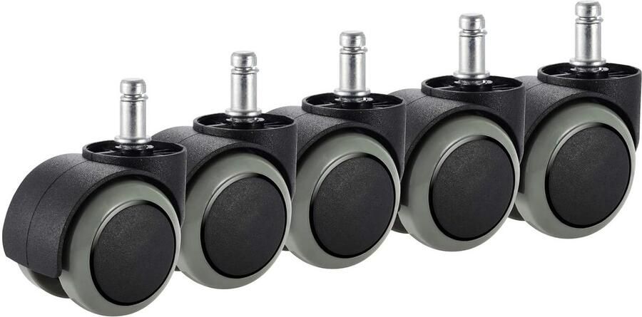 Bureaustoel Caster wielen PChero 5 Packs Meubelwielen voor IKEA Stoel Heavy Duty 300 lbs Stalen Diameter 10 mm Stalen Lengte 22 mm