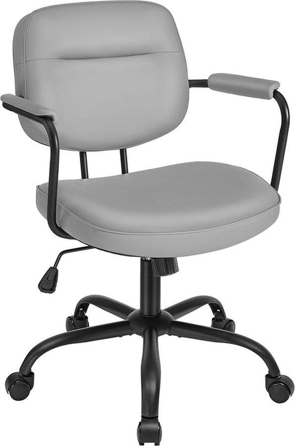 Rootz Living Rootz Bureaustoel Directiestoel PU-leer Verstelbare hoogte 60 cm x 60 cm x (87-97) cm