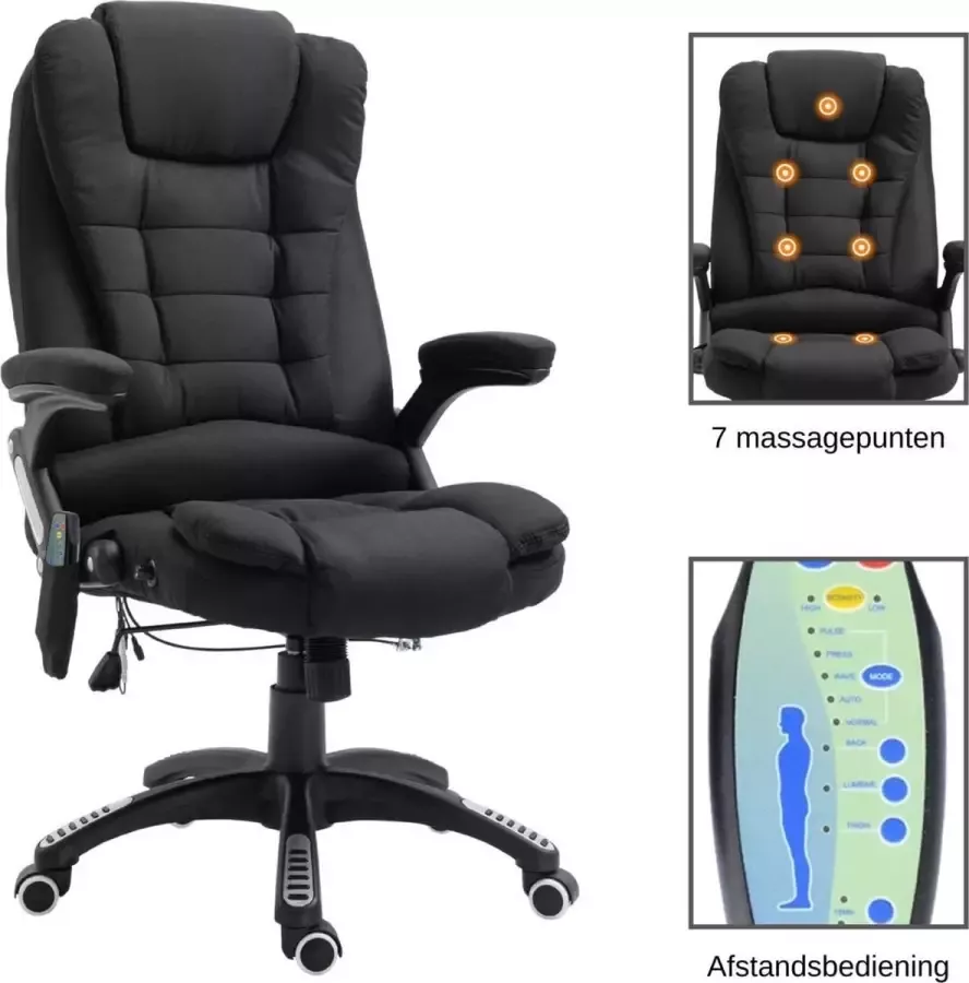 NiceGoodz Bureaustoel ergonomisch Directiestoel Massage stoel Bureaustoelen voor volwassenen Zwart - Foto 2