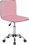 Furnibella a Bureaustoel ergonomische bureaustoel draaistoel met wielen 360 graden draaibaar computerstoel in hoogte verstelbaar kantoorstoel van kunstleer roze - Thumbnail 1