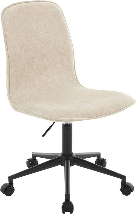 Rootz Living Rootz Bureaustoel Ergonomische bureaustoel Draaistoel Schuim met hoge dichtheid Verstelbare hoogte 52 cm x 42 cm Zitting Metalen frame