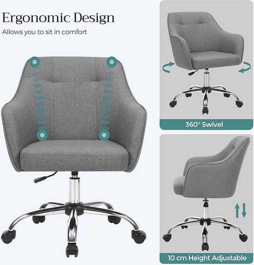 Bureaustoel Ergonomische bureaustoel met verstelbare hoofdsteun Armleuningen Lendensteun tegen rugpijn - Foto 6