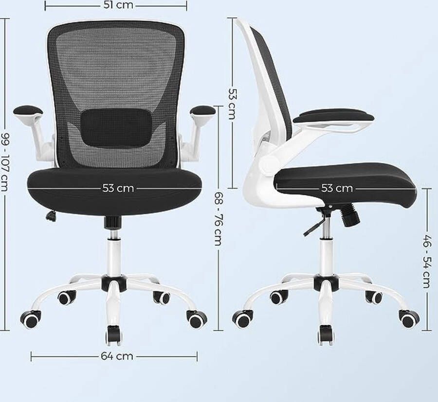 Bureaustoel Ergonomische bureaustoel met verstelbare hoofdsteun Armleuningen Lendensteun tegen rugpijn - Foto 7