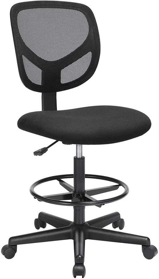 ZAZA Home Ergonomische Bureaustoel Met Mesh Bekleding Extra hoge bureaustoel met voetsteun Kassastoel - Foto 2