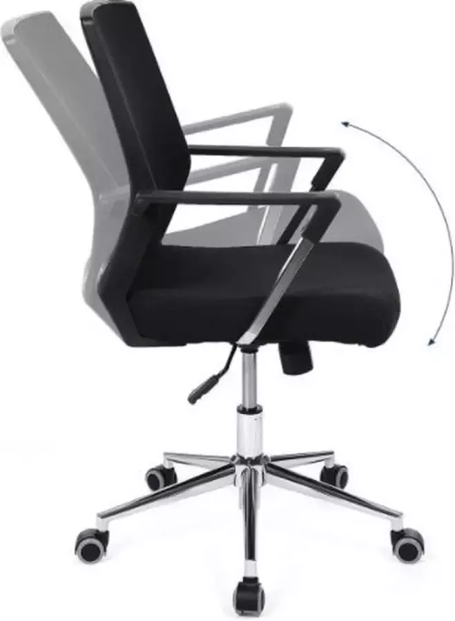 Bureaustoel – Gamestoel – Ergonomisch – Metaal – Zwart 55x57x101.5