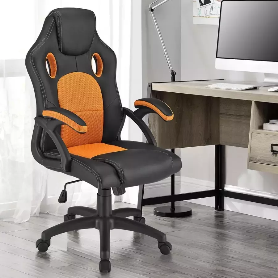 Bureaustoel gamingstoel oranje