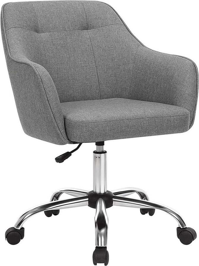 Rootz Living Rootz Bureaustoel Grijze Draaistoel Rolstoel Ergonomische Ondersteuning 65cm x 69cm x (83-93)cm