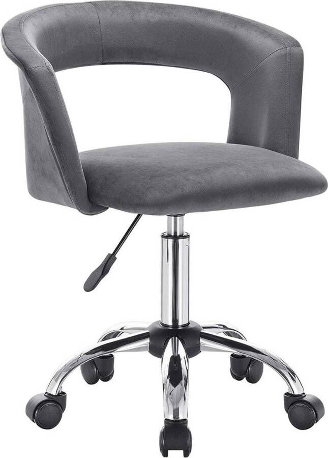 Dripio Bureaustoel op wielen Arian Velvet Voor volwassenen Donkergrijs Ergonomische bureaustoel In hoogte verstelbaar