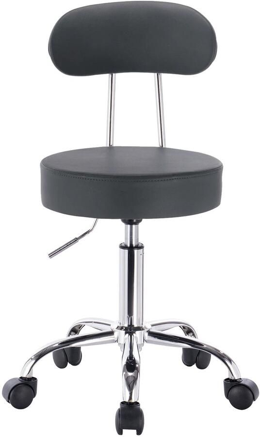 Corenia Bureaustoel Salon Verstelbare Hoogte Ergonomische stijl 360° Rotatie Draaibare Comfortabel Rugleuning Kunstleer Grijs