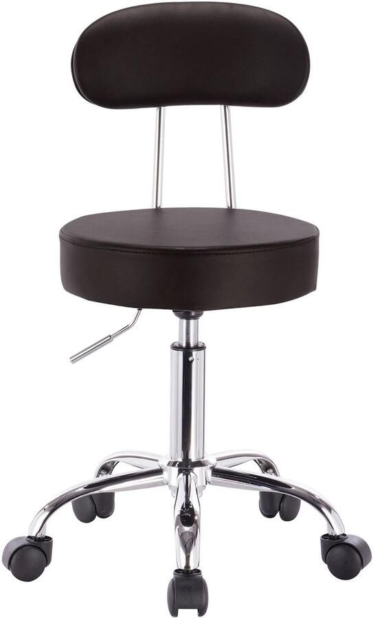 Corenia Bureaustoel Salon Verstelbare Hoogte Ergonomische stijl 360° Rotatie Draaibare Comfortabel Rugleuning Kunstleer Zwart