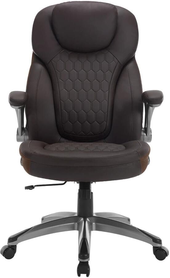 Corenia Bureaustoel Swivel Stoel Bureaustoelen met Hoofdsteun Verstelbare Rugleuning Ergonomische Draaibare 67.5 x 73 x 110.5-120 cm Donkerbruin