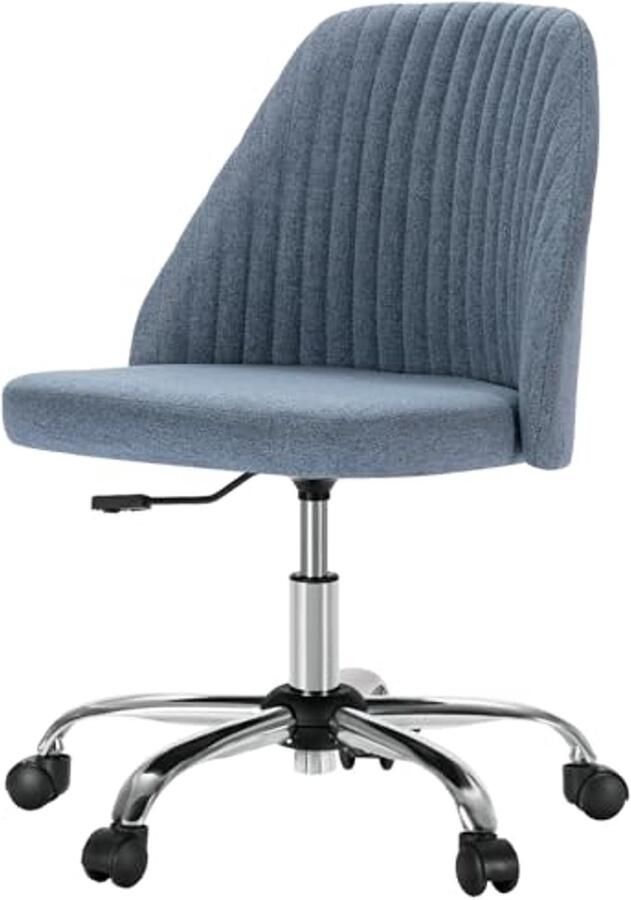 Bureaustoel voor Thuiswerk Schattige Draaistoel met Wieltjes en Rugleuning