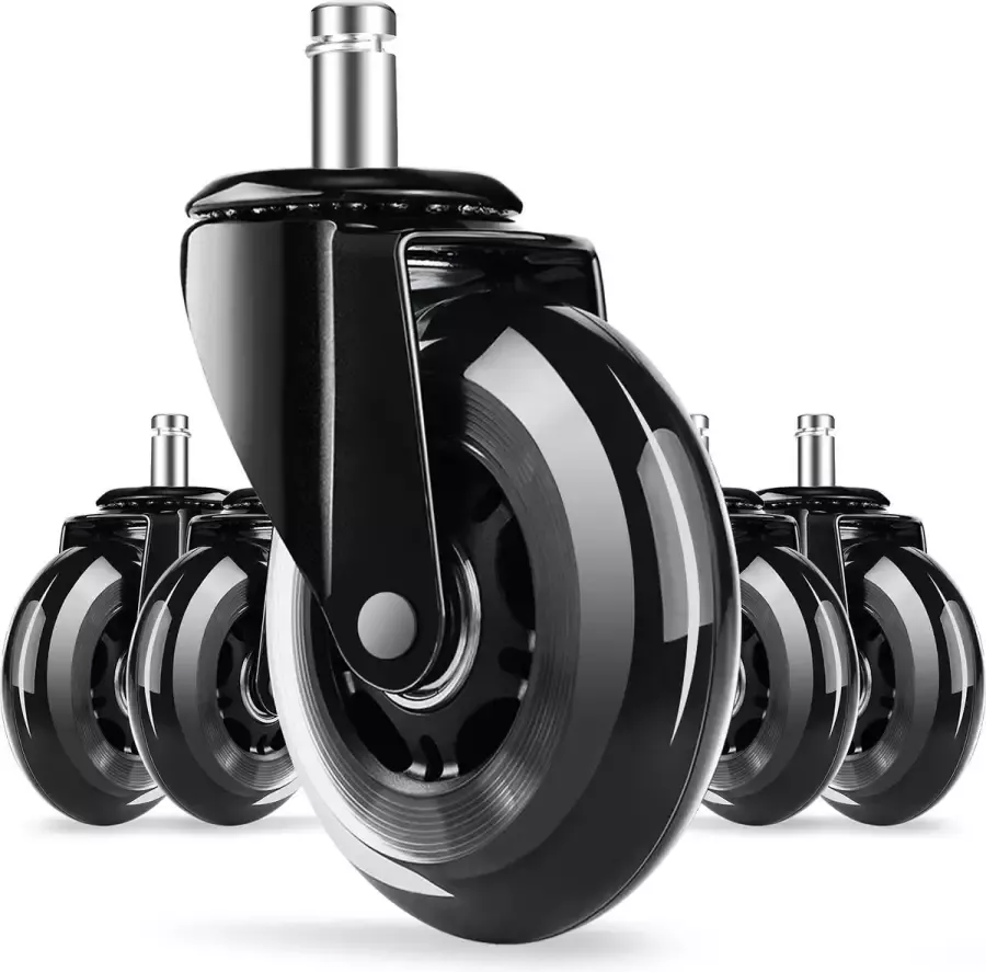 Bureaustoel Wielen-5 Stuks-11mm x 22mm-Voor Alle Soorten Vloeren of Tapijten