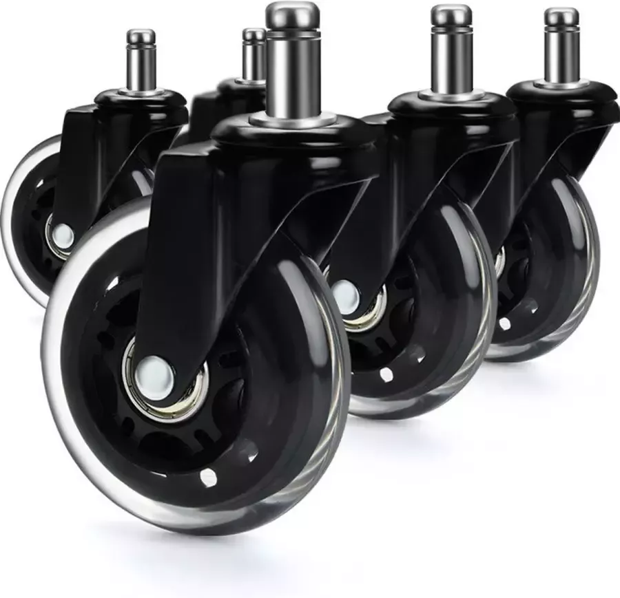 Bureaustoel Wieltjes 11mm – Bureaustoel Wieltjes – Wieltjes Voor Stoelen – Bureaustoel Wieltjes Harde Vloer 5 Stuks