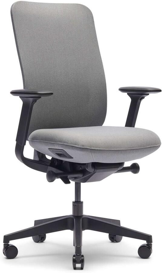 Bureaustoel Zinnia. Met mesh rugleuning. Kleur antraciet. Met 5 jaar garantie. NEN-EN-1335 getest