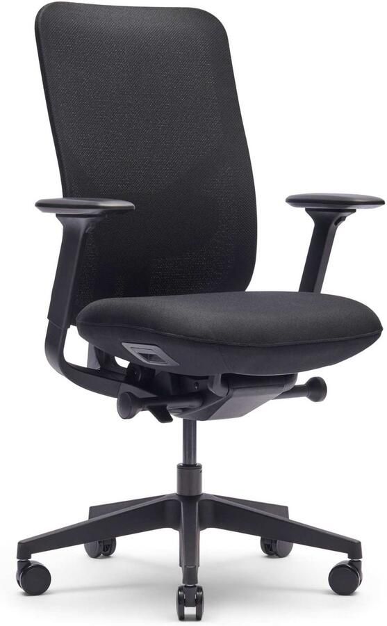 Bureaustoel Zinnia. Met mesh rugleuning. Kleur zwart. Met 5 jaar garantie. NEN-EN-1335 getest