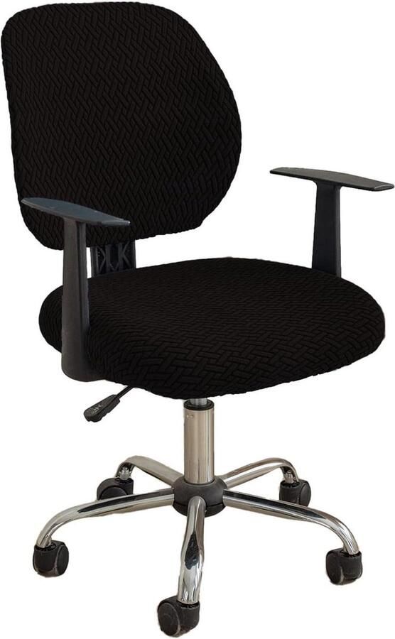 Bureaustoelhoes Elastische overtrek voor bureaustoelen Wasbaar en afneembaar 1 stuk kleuren Elastaan