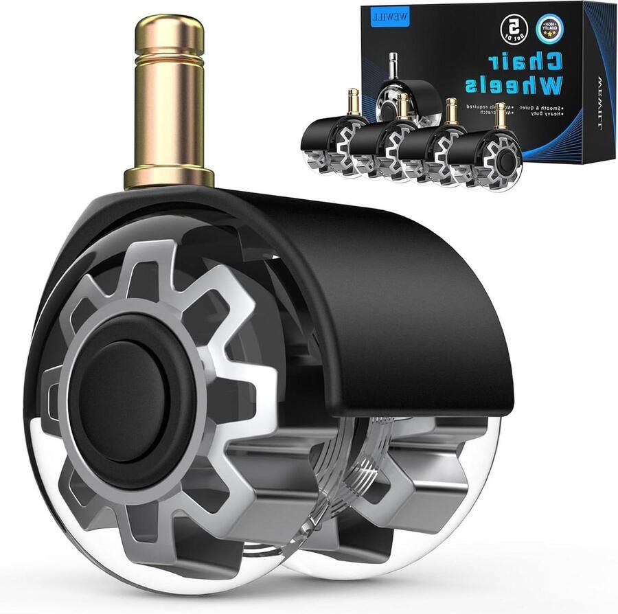 Bureaustoelwielen 10 x 22 mm soepele en stille wielen harde vloeren parket tapijt laminaat tegels set 5 rubberen wielen geen krassen vloer 1kea. Chair Casters(tyres)