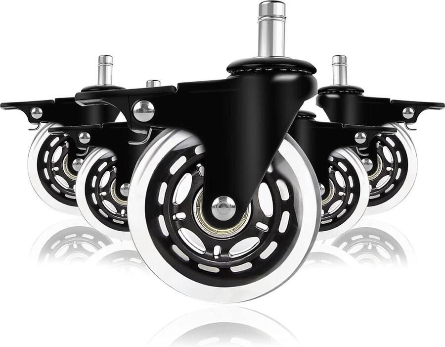 Bureaustoelwielen 11 mm x 22 mm stil en krasbestendig universeel harde vloeren draaistoelwielen reservestoel casterwielen bureaustoel parket laminaat YAOBLUESEA Chair Casters(tyres)