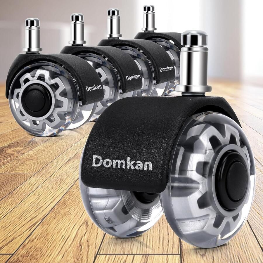 Bureaustoelwielen set van 5 11 x 22 mm wielen voor bureaustoelen reservewielen voor harde vloeren parket tapijt laminaat geen vloerbeschermingsmat nodig (past niet voor stoelen)