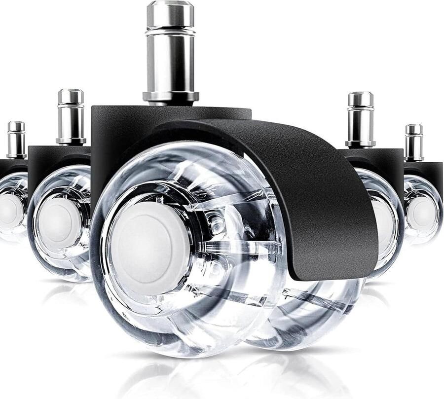 Bureaustoelwielen set van 5 harde vloeren 360 graden rotatie super stille wielen bureaustoelen tapijt laminaat