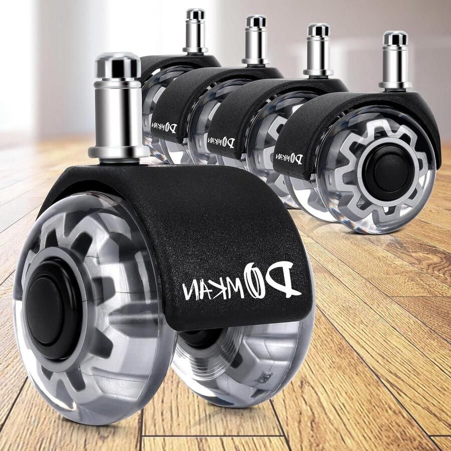 Bureaustoelwielen set van 5 11 x 22 mm voor harde vloeren parket tapijt laminaat geen vloerbeschermingsmat nodig